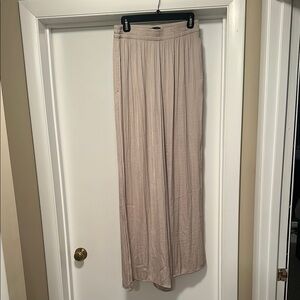 Zara Pleated Wide Leg Pants in Light Beige